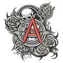 anarchy symbol tattoo design idea