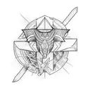 wine tattoo design idea