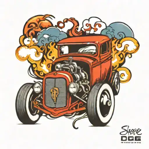 hot rod theme sleev tattoo tattoo design idea