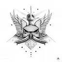 a military nighthawk tattoo design idea
