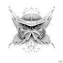 a military nighthawk tattoo design idea