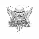 a military nighthawk tattoo design idea