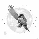 a military nighthawk tattoo design idea