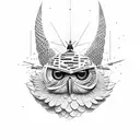 a military nighthawk tattoo design idea