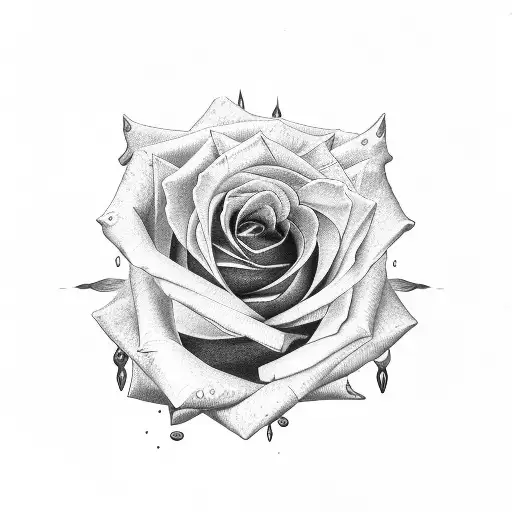 Rose, Anxiety, Loss, Love, Life tattoo design idea