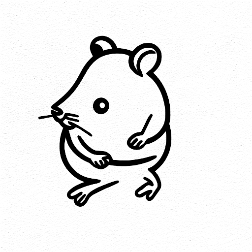 hamster tattoo design idea