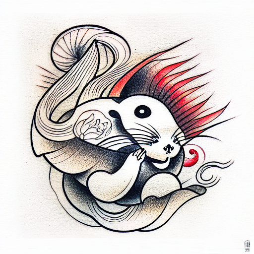 hamster tattoo design idea