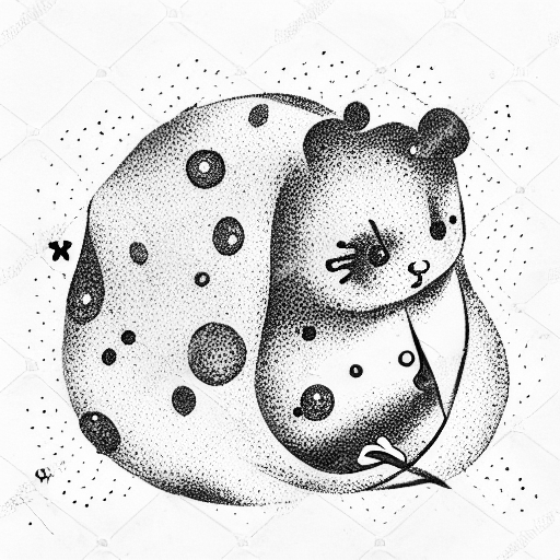 space in hamster tattoo design idea