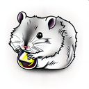 hamster tattoo design idea