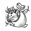 hamster tattoo design idea