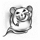 hamster tattoo design idea
