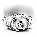hamster tattoo design idea