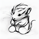 hamster tattoo design idea