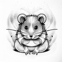 hamster tattoo design idea