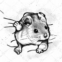 hamster tattoo design idea