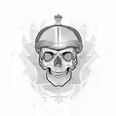 skull with green beret and PPCLI badge, commando dagger tattoo design idea
