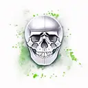 skull with green beret and PPCLI badge, commando dagger tattoo design idea