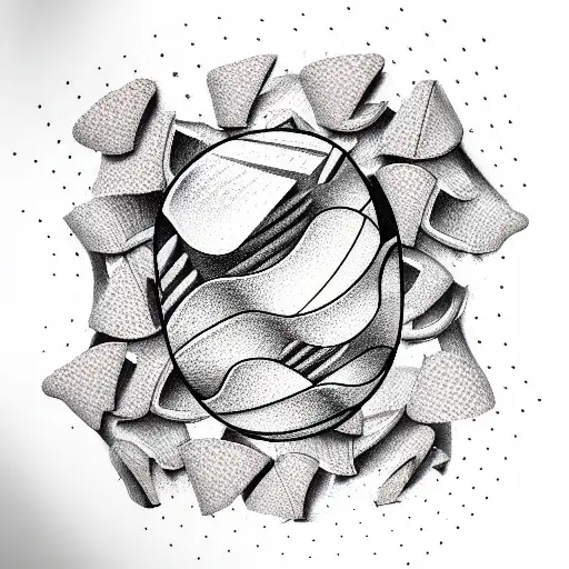 honeycombs, shading on one side, 3d effect tattoo design idea