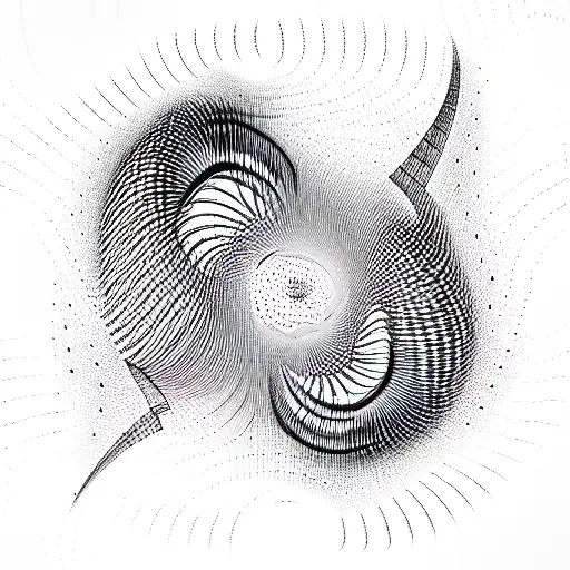 honeycombs, psychotic black hole, shading on one side, 3d, hypnotic tattoo design idea