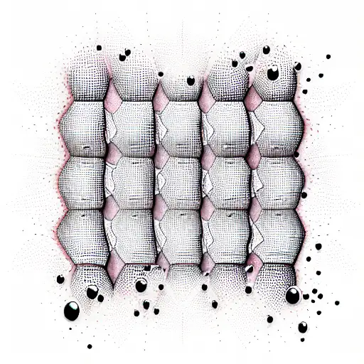 honeycomb sleeve, light shading on one side for a 3d effect tattoo design idea