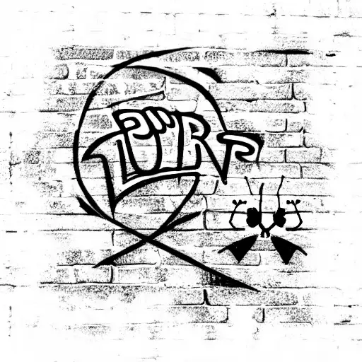graffiti on brick wall, spells Bug jr2 tattoo design idea