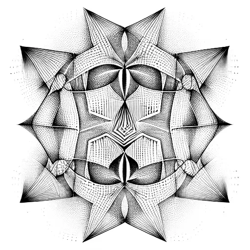 honeycombs, shading on one side, 3d, hypnotic tattoo design idea