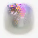 honeycomb sleeve with light shading on one side for a 3d effect tattoo design idea