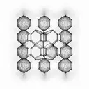 honeycomb sleeve with light shading on one side for a 3d effect tattoo design idea