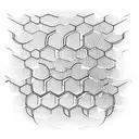 honeycomb sleeve with light shading on one side for a 3d effect tattoo design idea