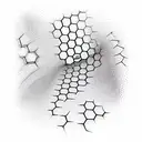 honeycomb sleeve with light shading on one side for a 3d effect tattoo design idea