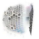honeycomb sleeve with light shading on one side for a 3d effect tattoo design idea