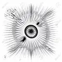 dangerous, ocean waves, psychotic, shading on one side, 3d, hypnotic tattoo design idea