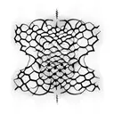 honeycombs, shading on one side, hypnotic tattoo design idea