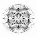 honeycombs, shading on one side, hypnotic tattoo design idea