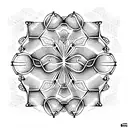 honeycombs, shading on one side, hypnotic tattoo design idea