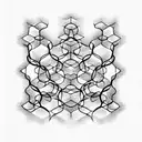 honeycombs, shading on one side, hypnotic tattoo design idea