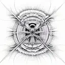 dangerous, ocean waves, psychotic, shading on one side, 3d, hypnotic tattoo design idea