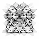 honeycombs, shading on one side, hypnotic tattoo design idea