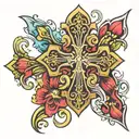 Cross of Lorraine tattoo design idea