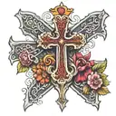 Cross of Lorraine tattoo design idea