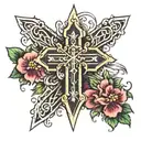 Cross of Lorraine tattoo design idea