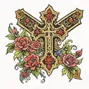 Cross of Lorraine tattoo design idea