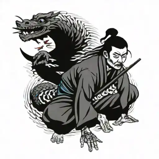 Ninja tattoo design idea