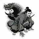 Ninja tattoo design idea