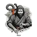 Ninja tattoo design idea