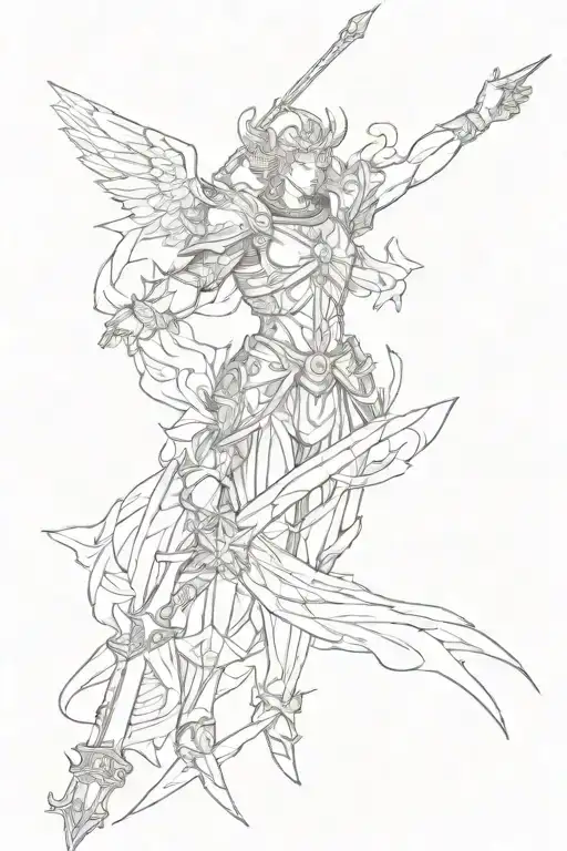 ruler, power, victory tattoo design idea