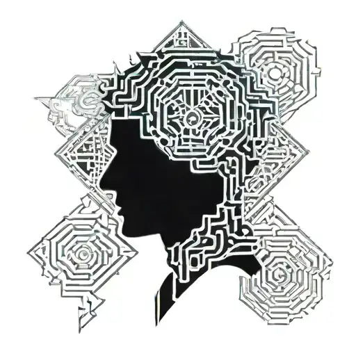 a silhouette of a man in burning on the inside  tattoo design idea