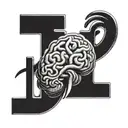 a pause symbol (the 2 rectangles) which is inclosed into 2 halves of a brain tattoo design idea