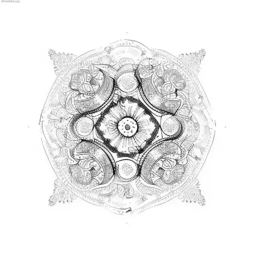 portuguese azulejos abstract tattoo design idea