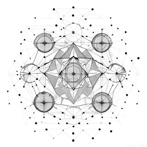 A constellation of Gemini formed by interconnected lines and code symbols tattoo design idea